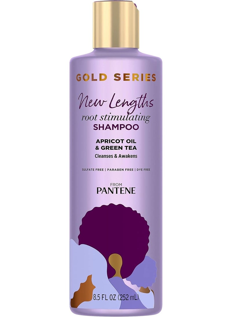 Pantene Gold Series New Lengths Root Stimulating Shampoo Apricot Oil & Green Tea 252ML - Image 1